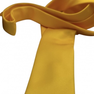 Cravatta Made in Como in pura seta gialla 7,5cm x 148cm