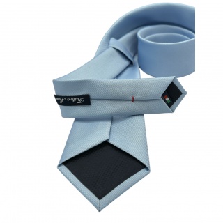 Cravatta Made in Como in pura seta azzurro acqua marina 7,5cm x 148cm