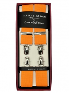 Bretelle in Elastico arancione 35mm 4 clip (#879)