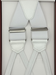 Bretelle in elastico bianco con passamaneria (#1319)