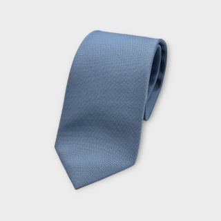 Cravatta Made in Como in pura seta jacquard azzurra 8cm x 150cm