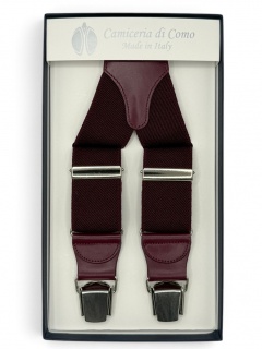 Bretelle in elastico bordeaux 35mm 4 clips (#1317)