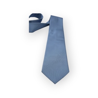 Cravatta Made in Como in pura seta jacquard azzurra 8cm x 150cm