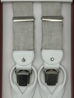 Bretelle in lino beige 2 in 1 (#1327)