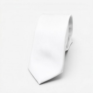 Cravatta Made in Como in pura seta bianco ottico 8cm x 148cm