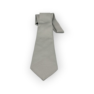 Cravatta Made in Como in pura seta grigio perla 8cm x 150cm - Ideale per cerimonie (#788)