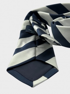 Cravatta Made in Como regimental 8cm x 150cm (#1276)