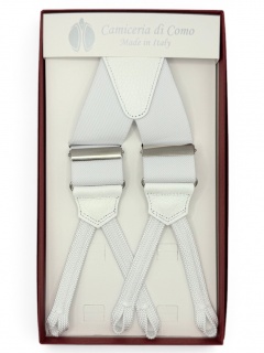 Bretelle in elastico bianco con passamaneria (#1319)