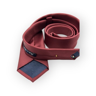 Cravatta Made in Como in pura seta bordeaux 7,5cm x 148cm