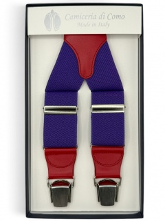 Bretelle in elastico viola 35mm 4 clips (#1318)