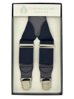 Bretelle in elastico blu navy 35mm 4 clips (#1107)